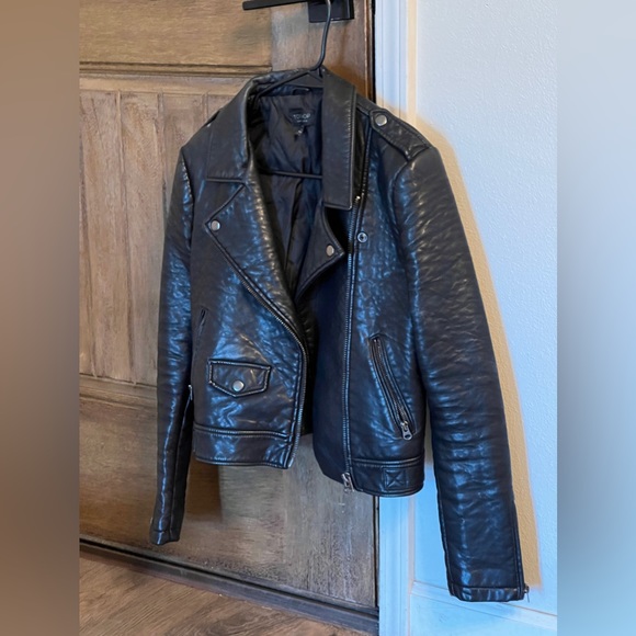 LeatherJacket! TopShop leather jacket. - Picture 3 of 7